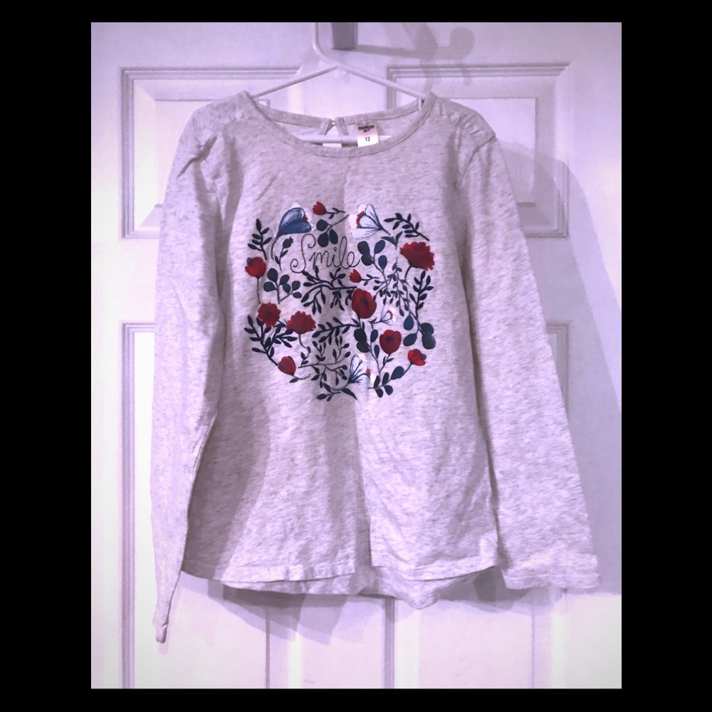 Girls long sleeve cotton shirt🎒